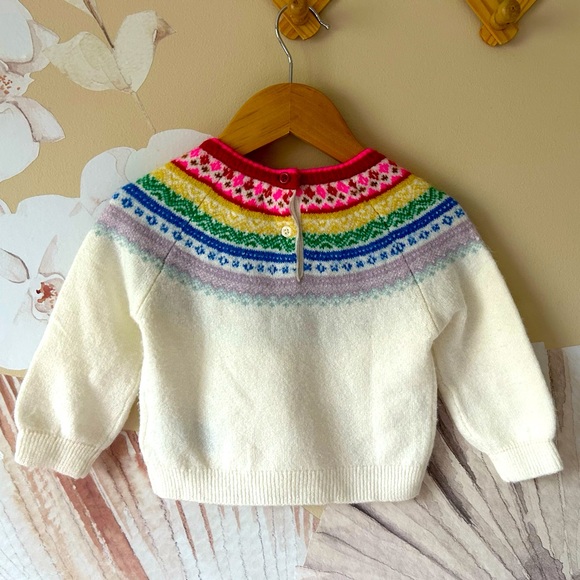 Gap Baby Rainbow Fair Isle Sweater, 6-12M - Picture 5 of 8